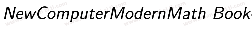 NewComputerModernMath Book字体转换